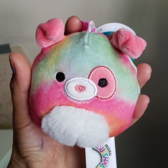 SQUISHMALLOWS 2021 Clip Shena Tie Dye Dog 3.5 inches new with tags - Picture 1 of 3